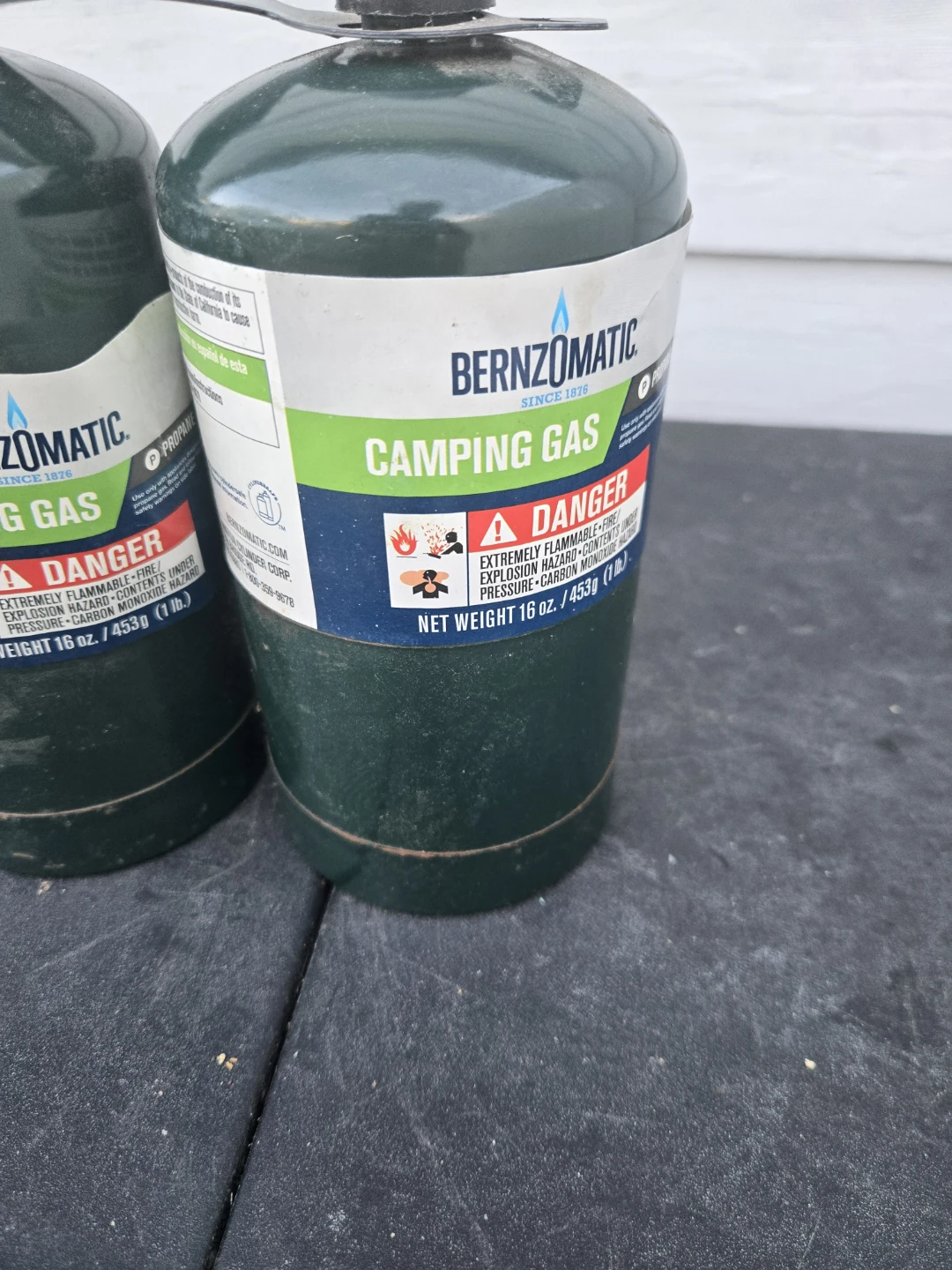 2 Bernzomatic Camping Gas Propane Fuel Canisters - 16 oz