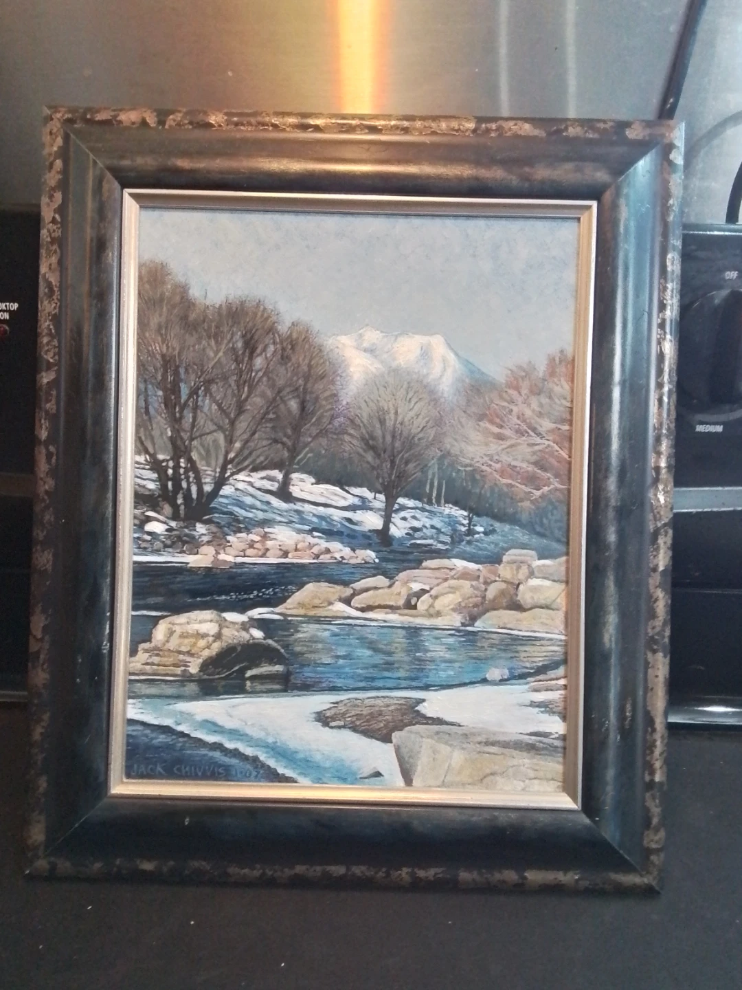 Original 1972 Jack Chivvis Winter Landscape Painting - photo 2