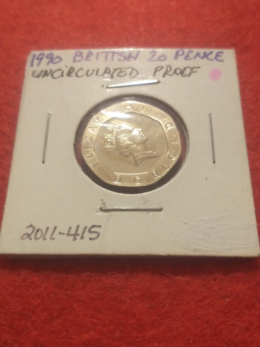 1990 British 20 Pence Coin - Uncirculated Proof - photo 5