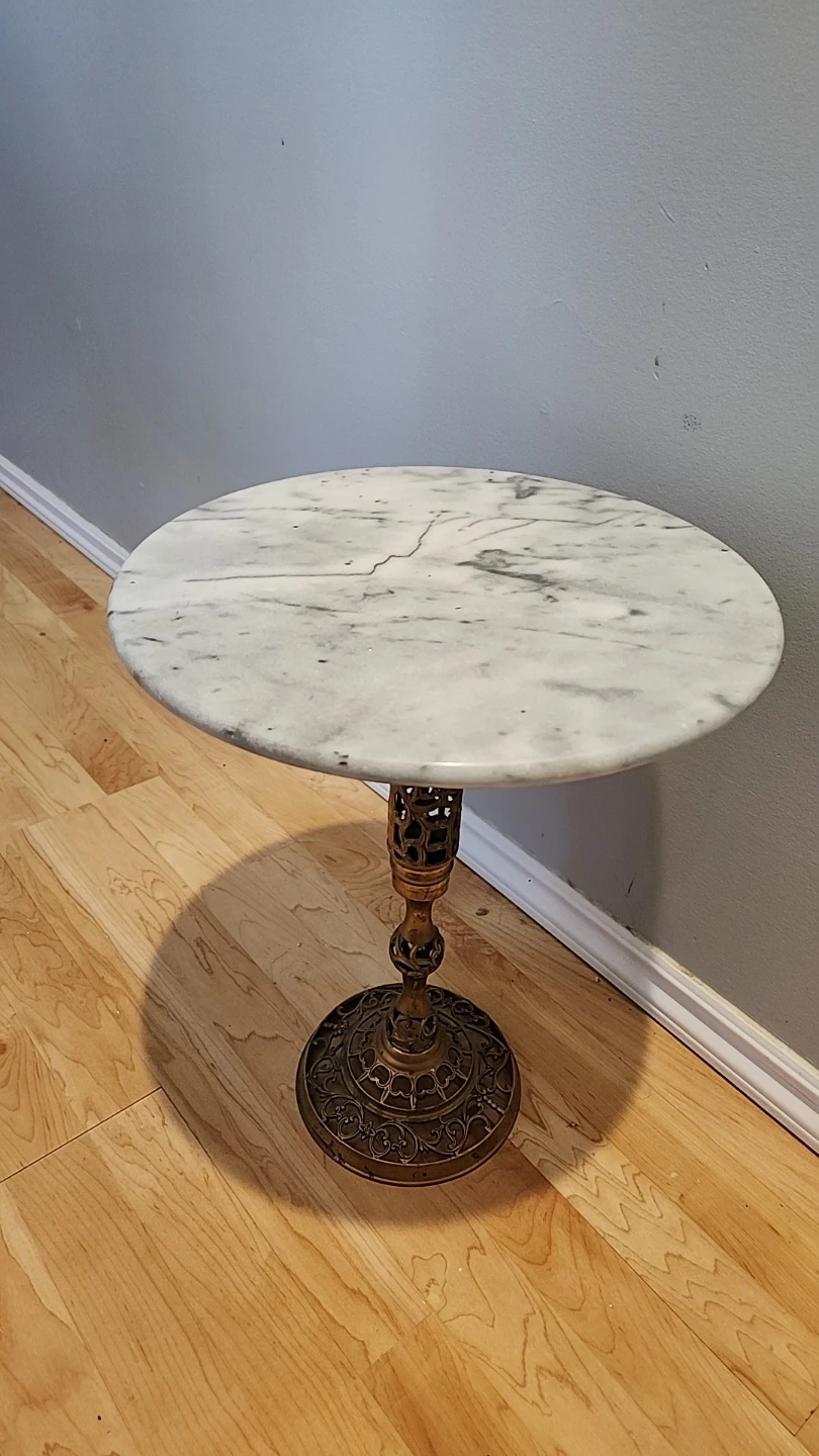 Marble Top Pedestal Table