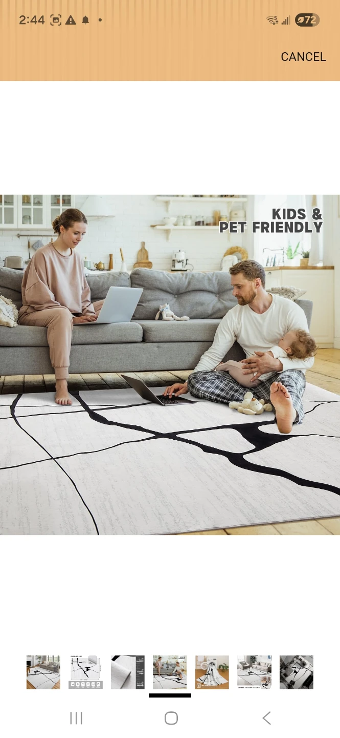 Machine Washable Area Rug - Kids & Pet Friendly - photo 3