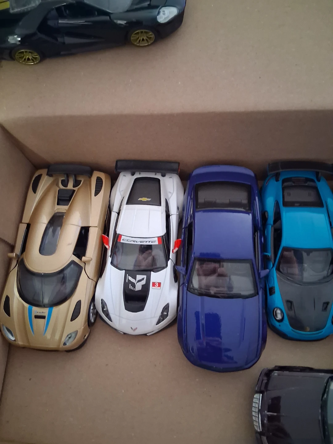 Royal Enfield toy motorcycle and assorted toy cars - photo 4