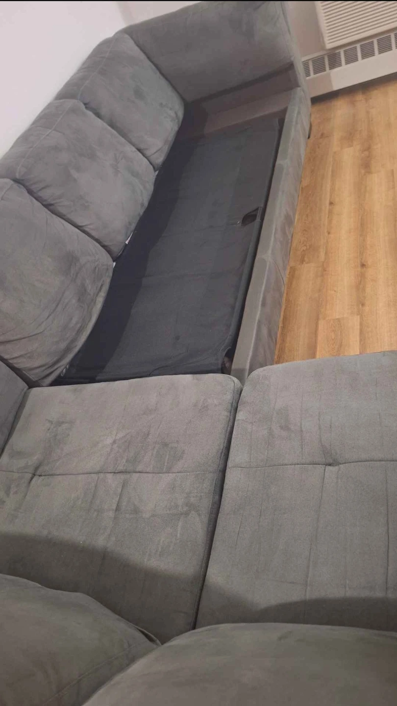 Grey Sectional Sofa with Sleeper Function - photo 5