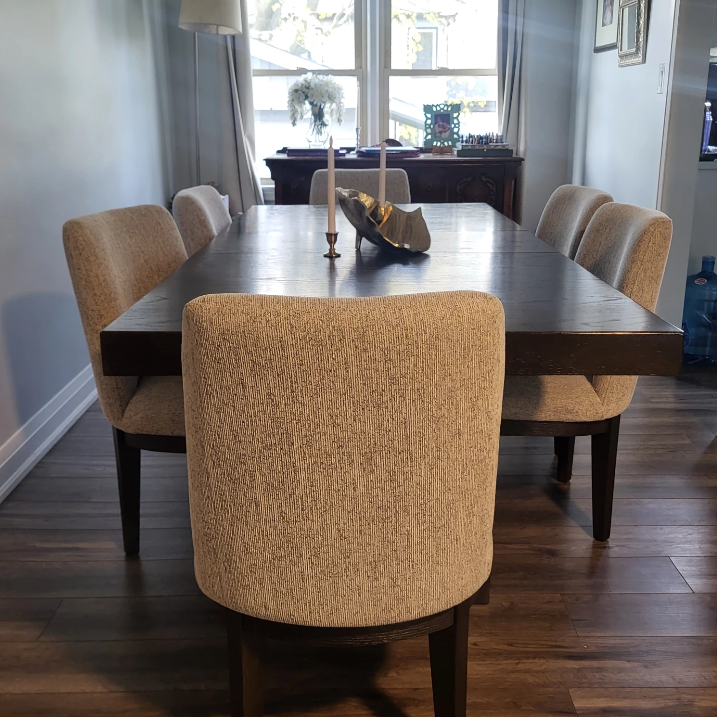 Dark Wood Dining Table with Chairs - photo 5