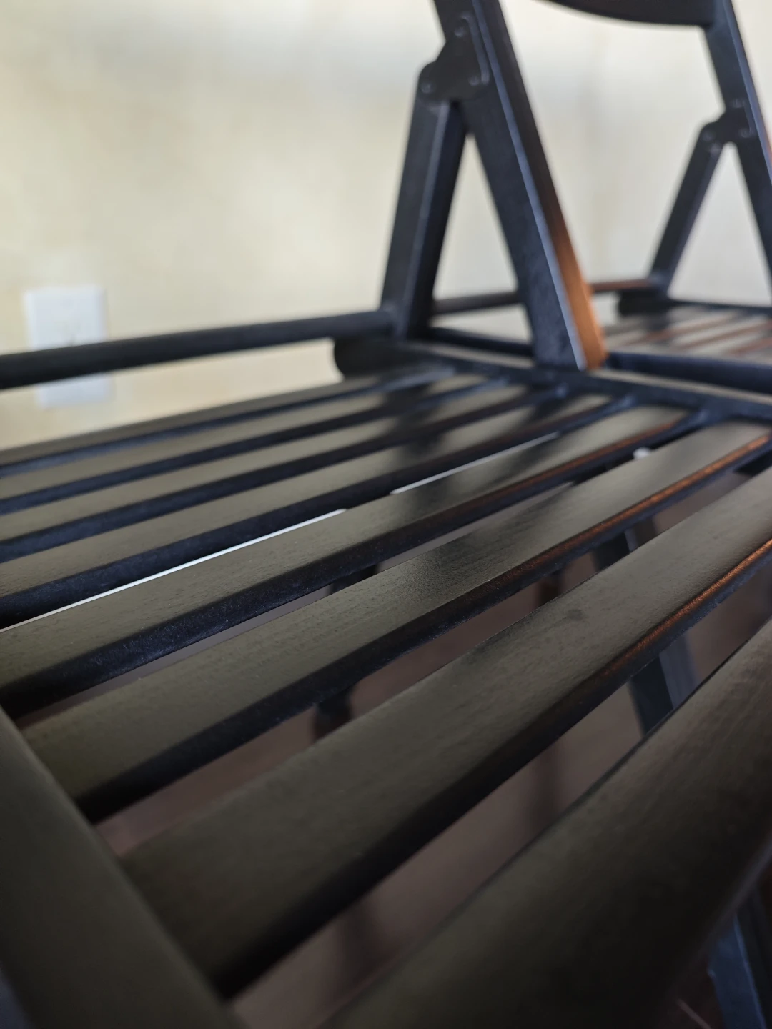 Set of 2 Black Wooden Folding Chairs - photo 4