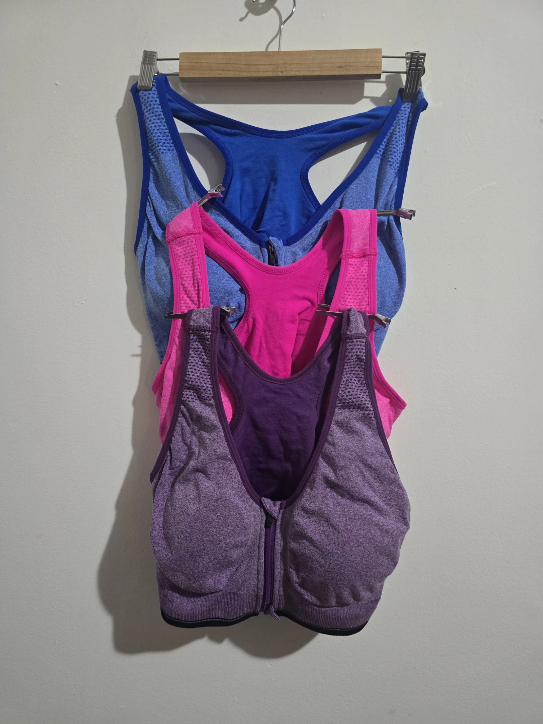 ​NWT Lot 3 Full Zip Front Sports Bras Bra XXL Performance
