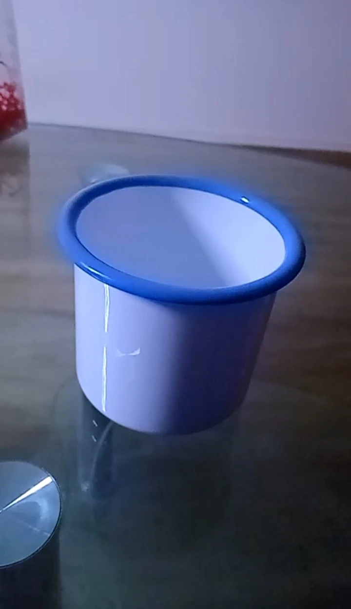 Tasses en émail – bordure bleue et unies disponible - photo 3