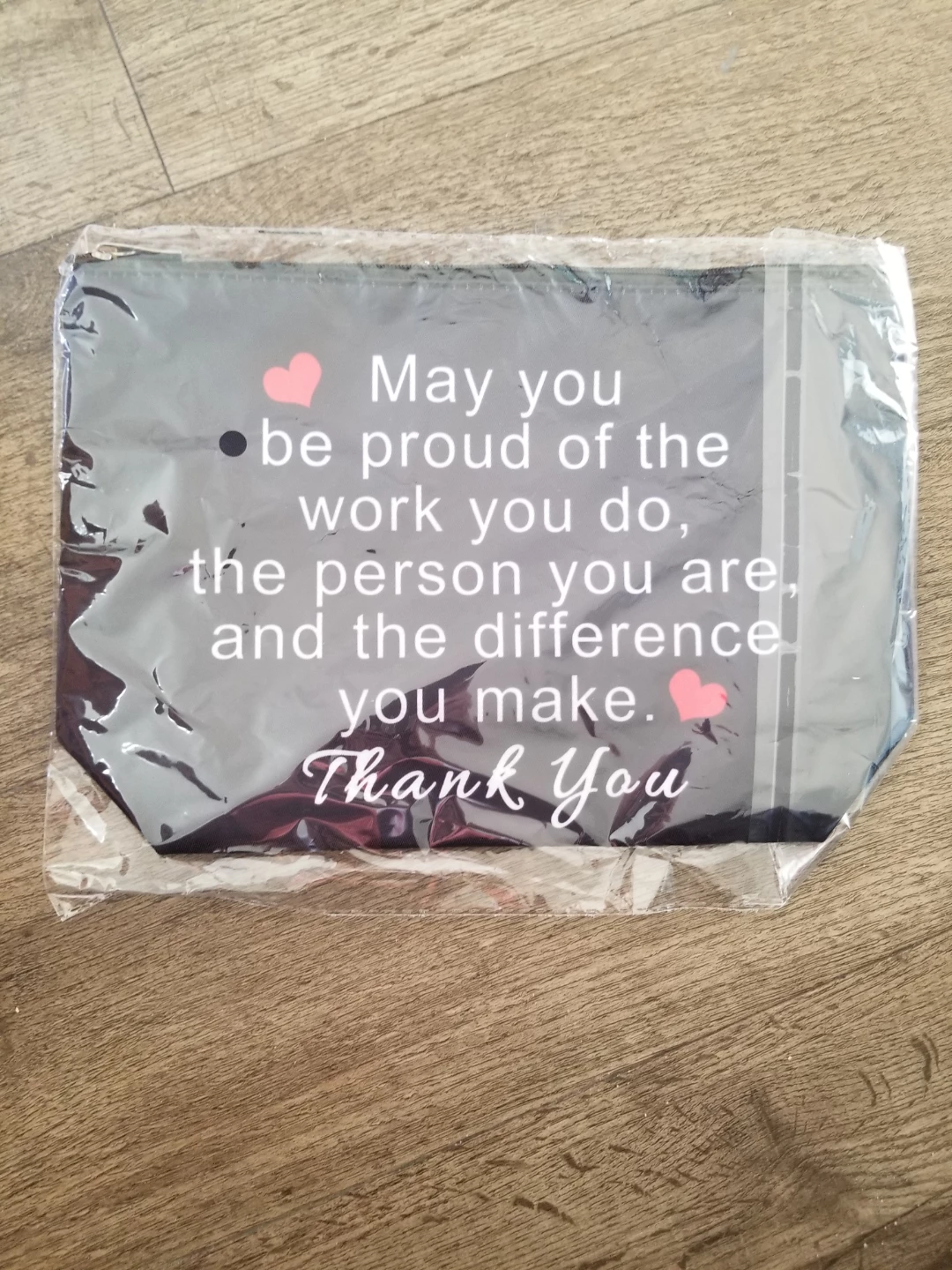 Thank You Pouch with Motivational Quote