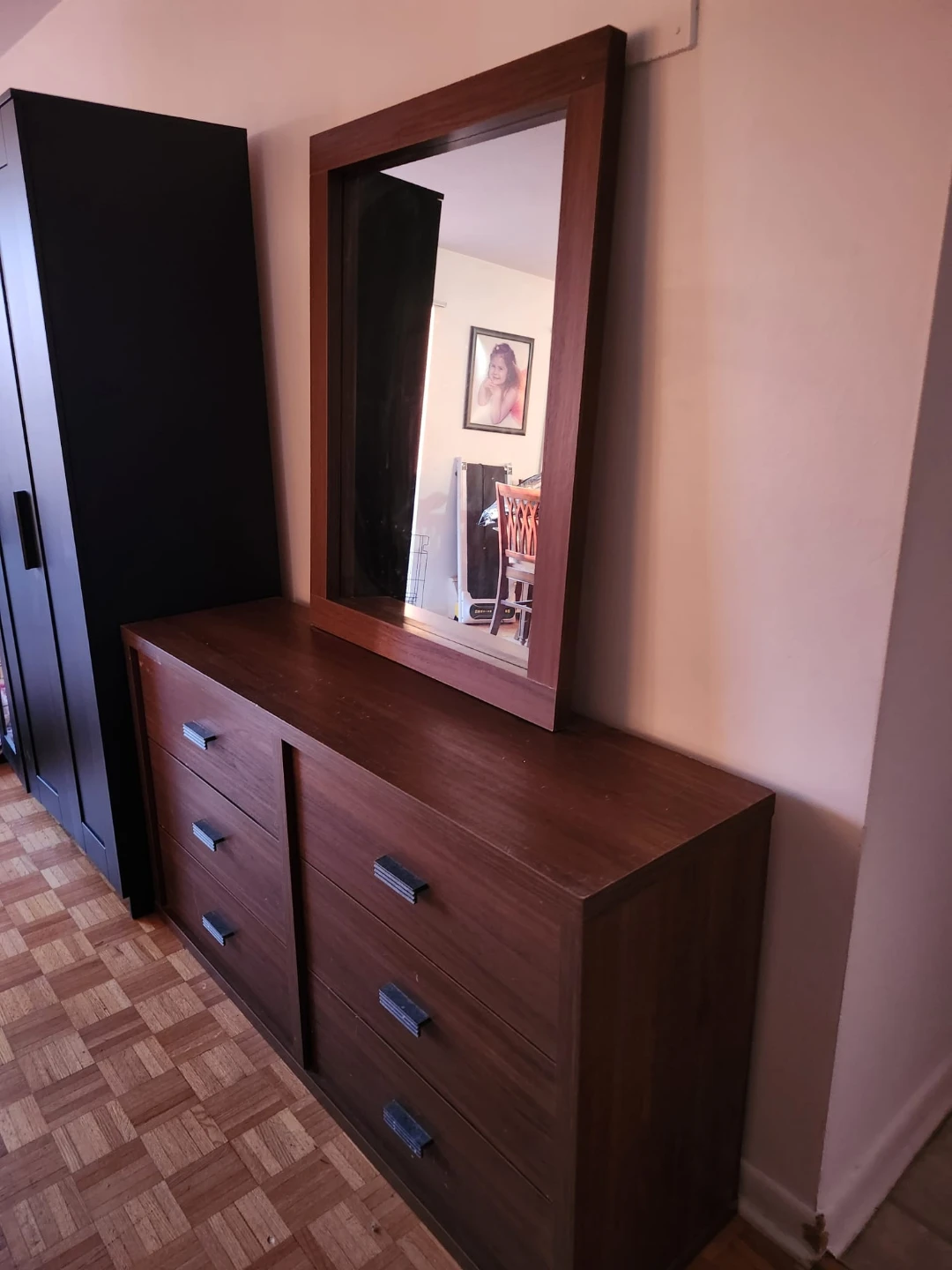Wooden Dresser with Mirror - photo 2