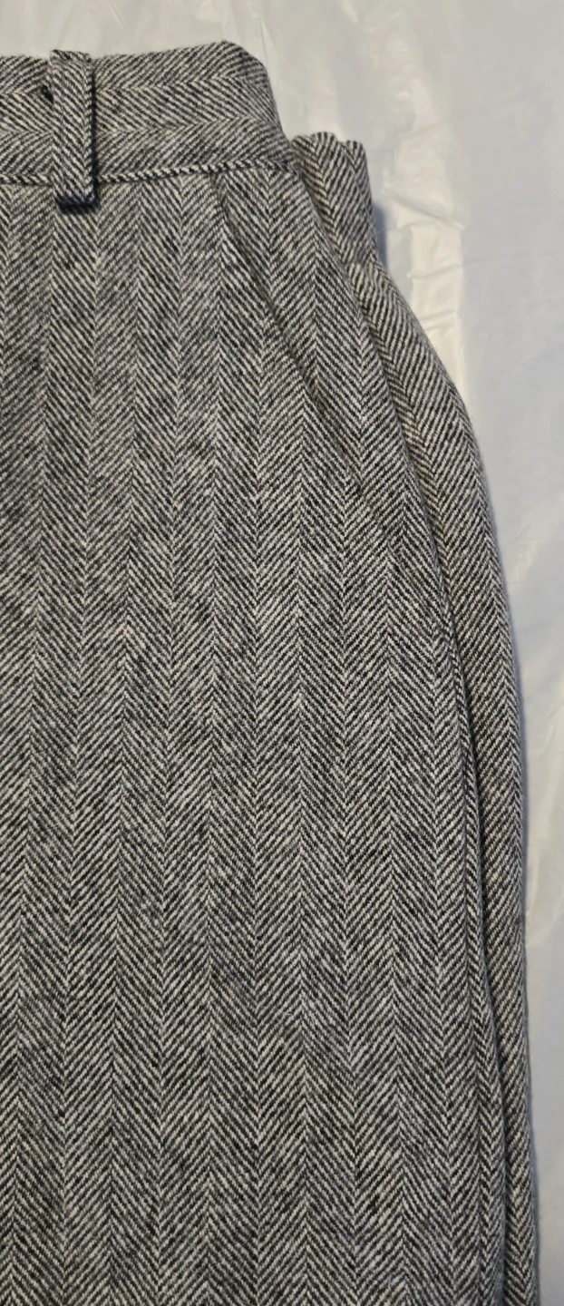 Lote Herringbone Wool Blend Pencil Skirt Small - photo 2