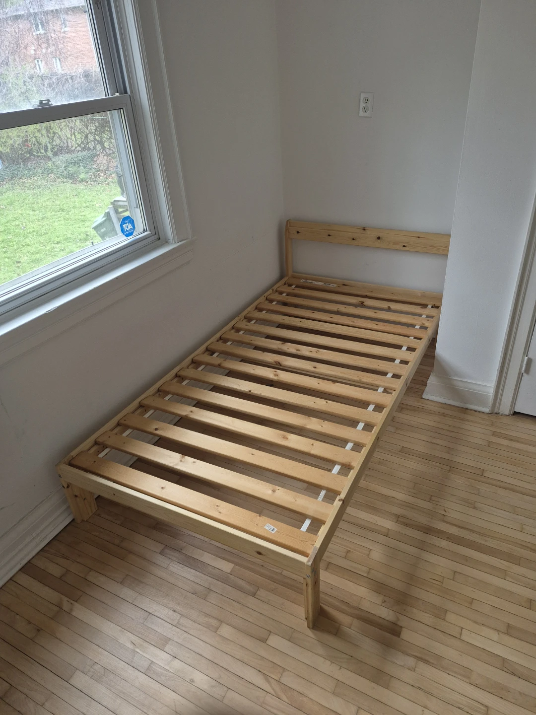 Ikea Wooden Twin Bed Frame with Slats