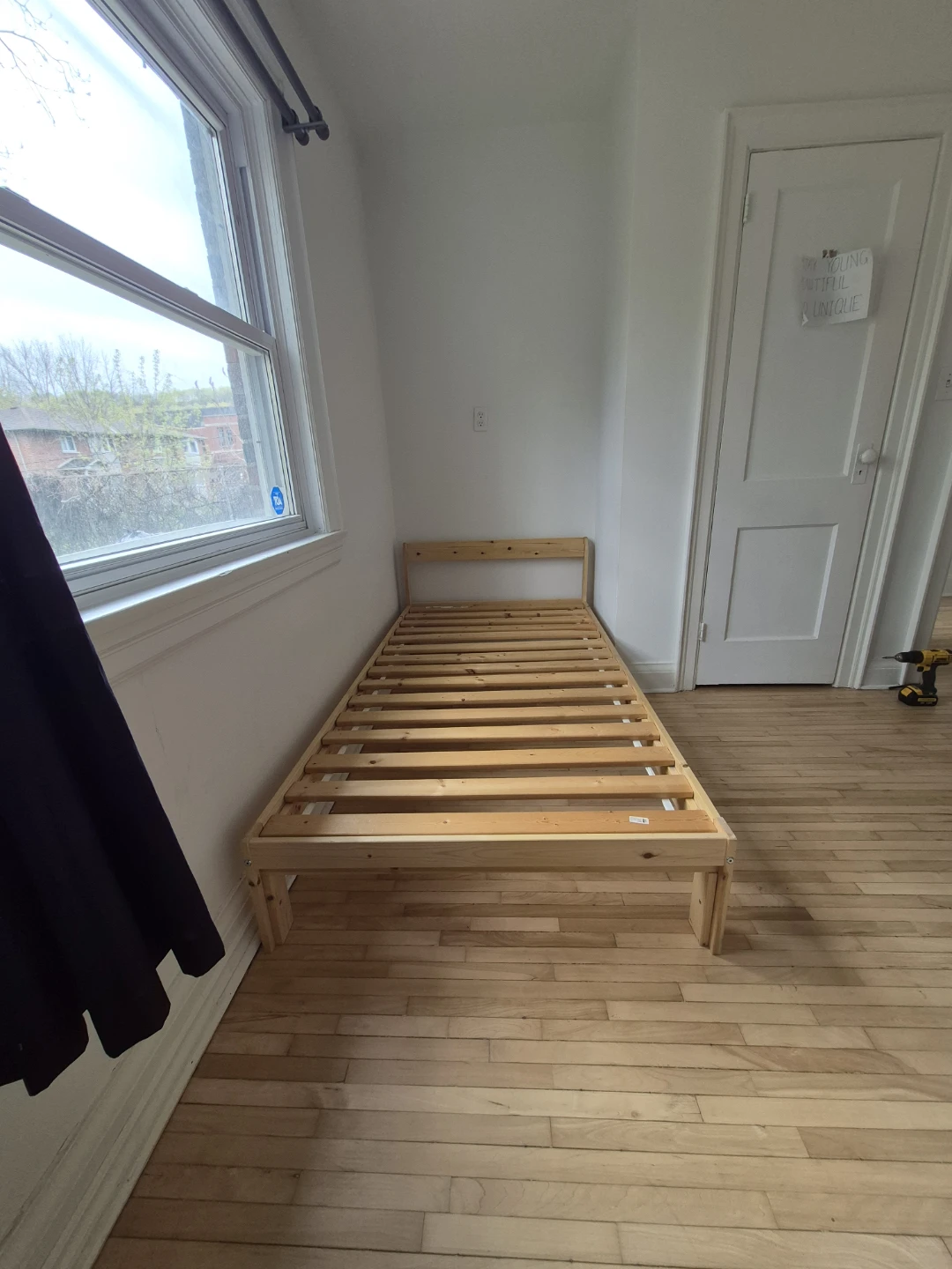 Ikea Wooden Twin Bed Frame with Slats - photo 3