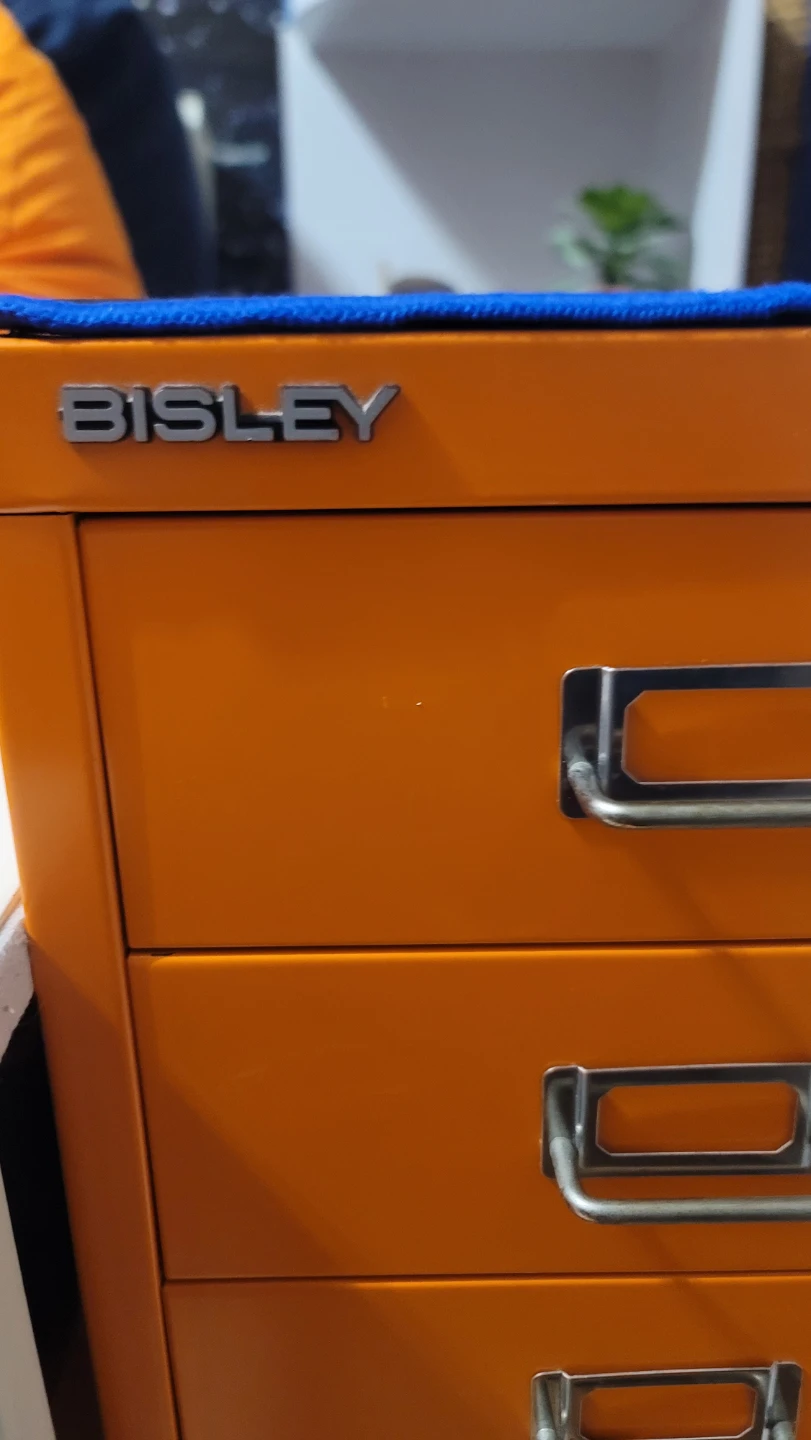 Bisley Orange Metal Filing Cabinet - photo 2