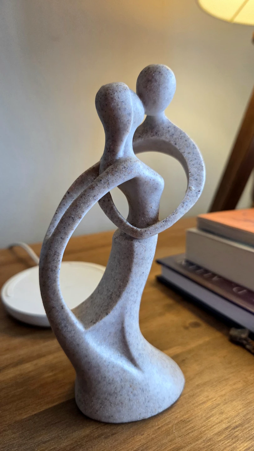 Dancing Couple Sculpture – Stone-Finish Figurine *new - photo 2