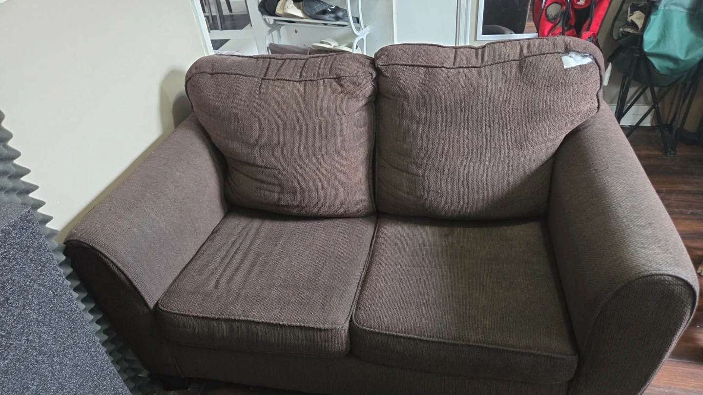 Brown Loveseat Sofabed