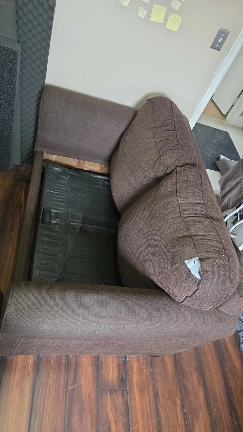 Brown Loveseat Sofabed - photo 2