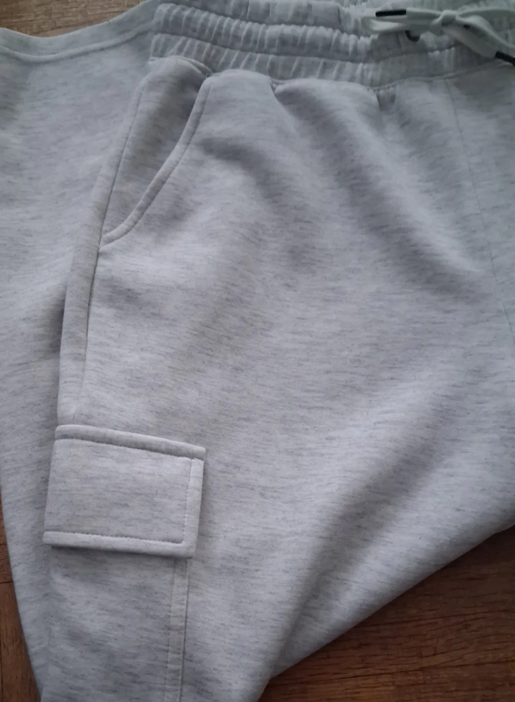Light Grey Sweatpants with Cargo Pockets - photo 3