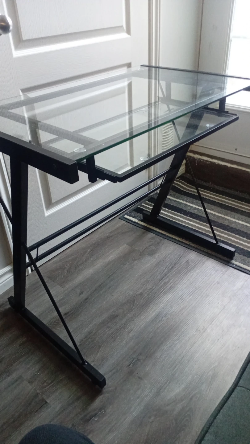 Glass and Metal Desk