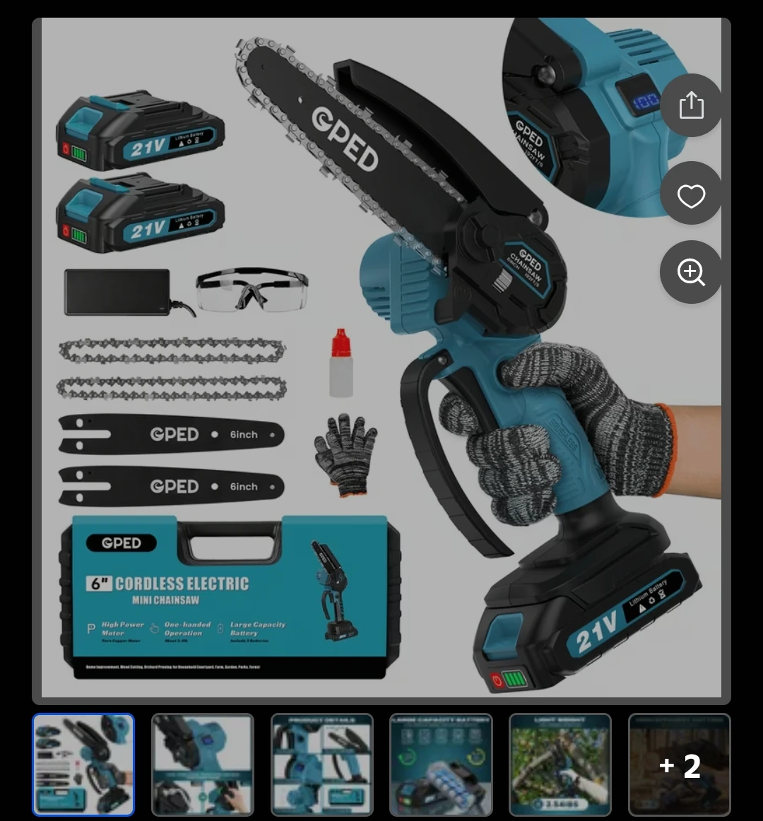 GPED 6-Inch Portable Electric Chainsaw