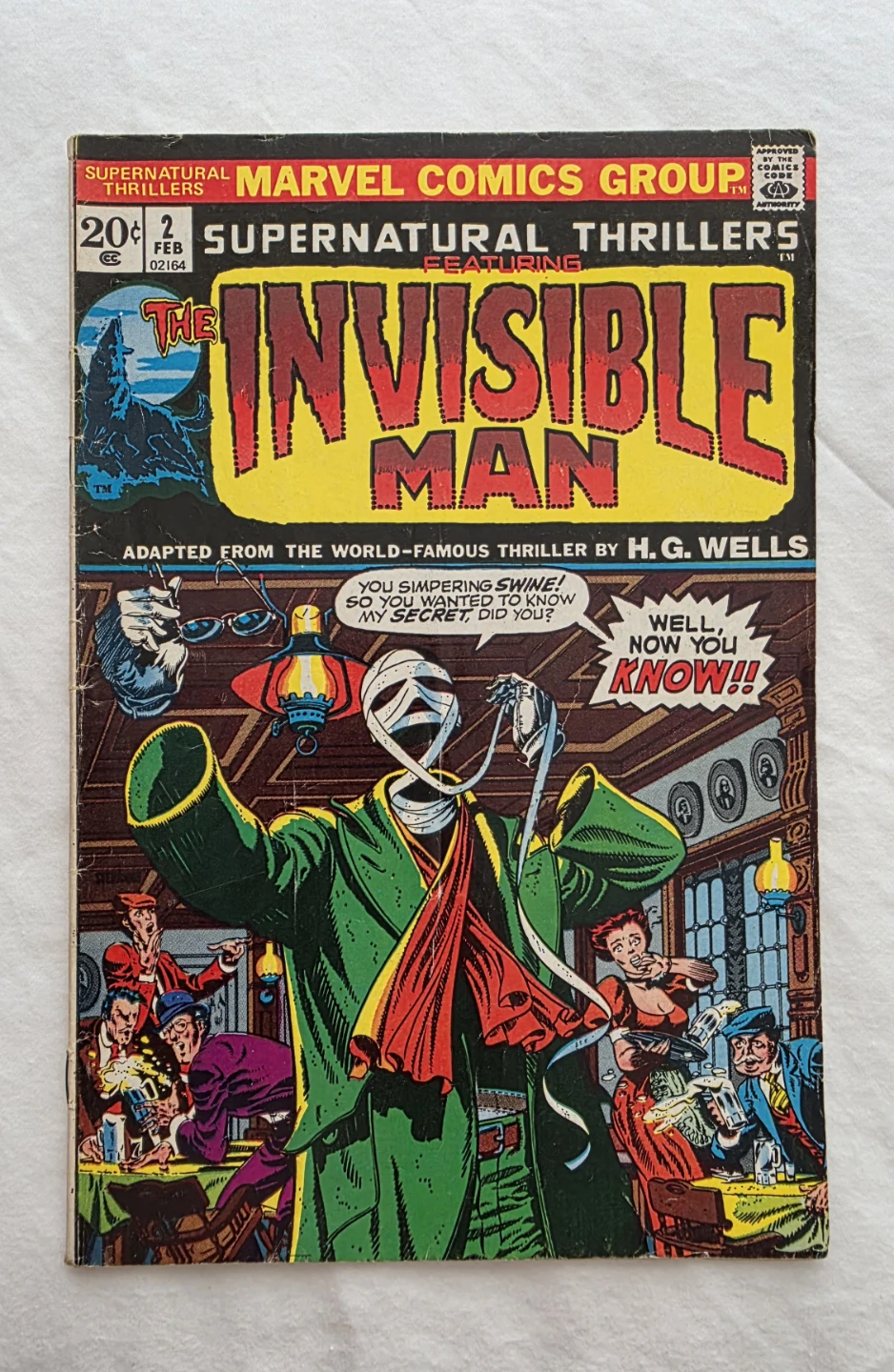 Marvel Comics Supernatural Thrillers #2 The Invisible Man