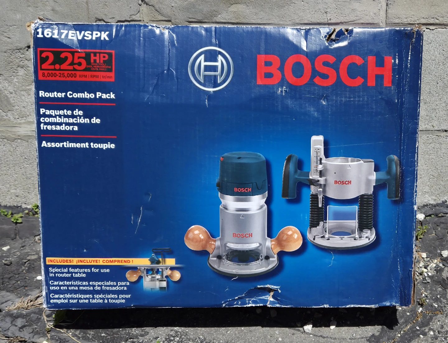 BOSCH 1617EVSPK 2.25 HP Router Combo Pack