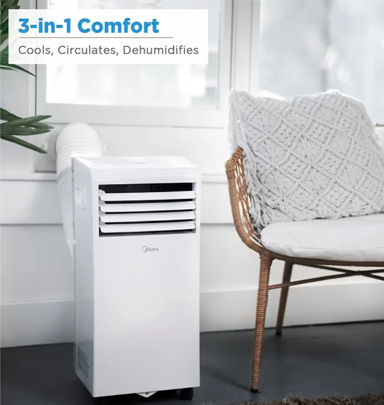 Midea 8000 BTU Portable Air Conditioner with Remote 4588 - photo 3