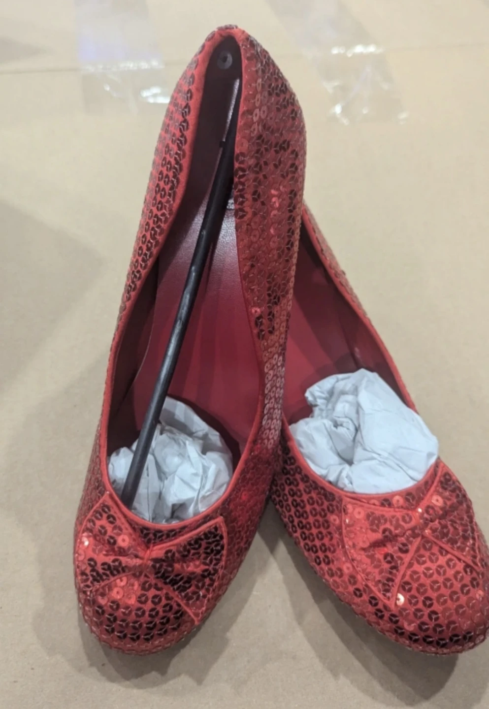 Red Sequin Heels - photo 2