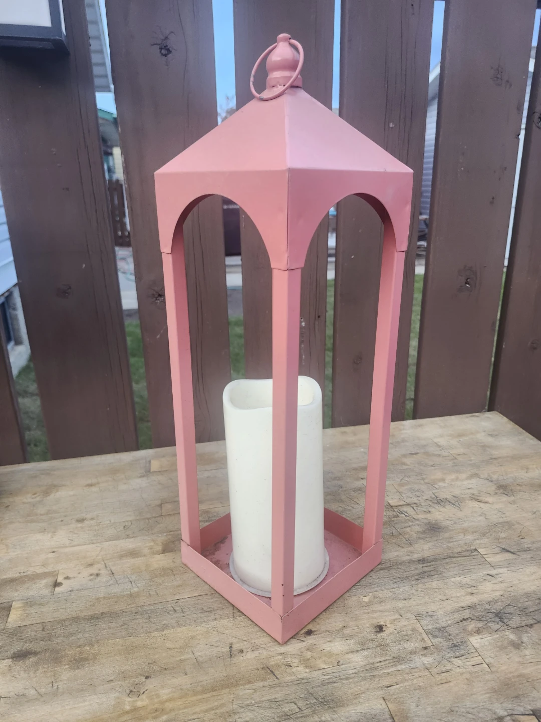 Coral Lantern with LED Candle