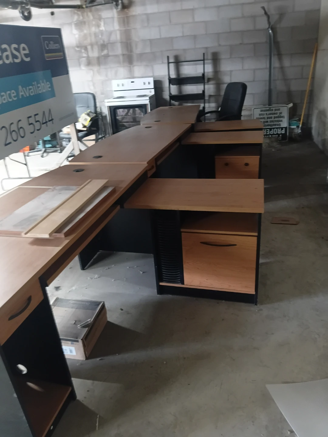 3 office desks