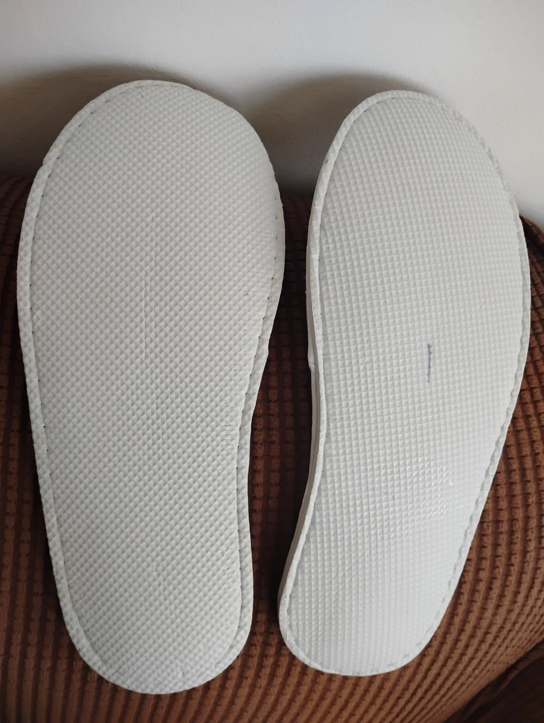 White Waffle Knit Slippers - photo 2