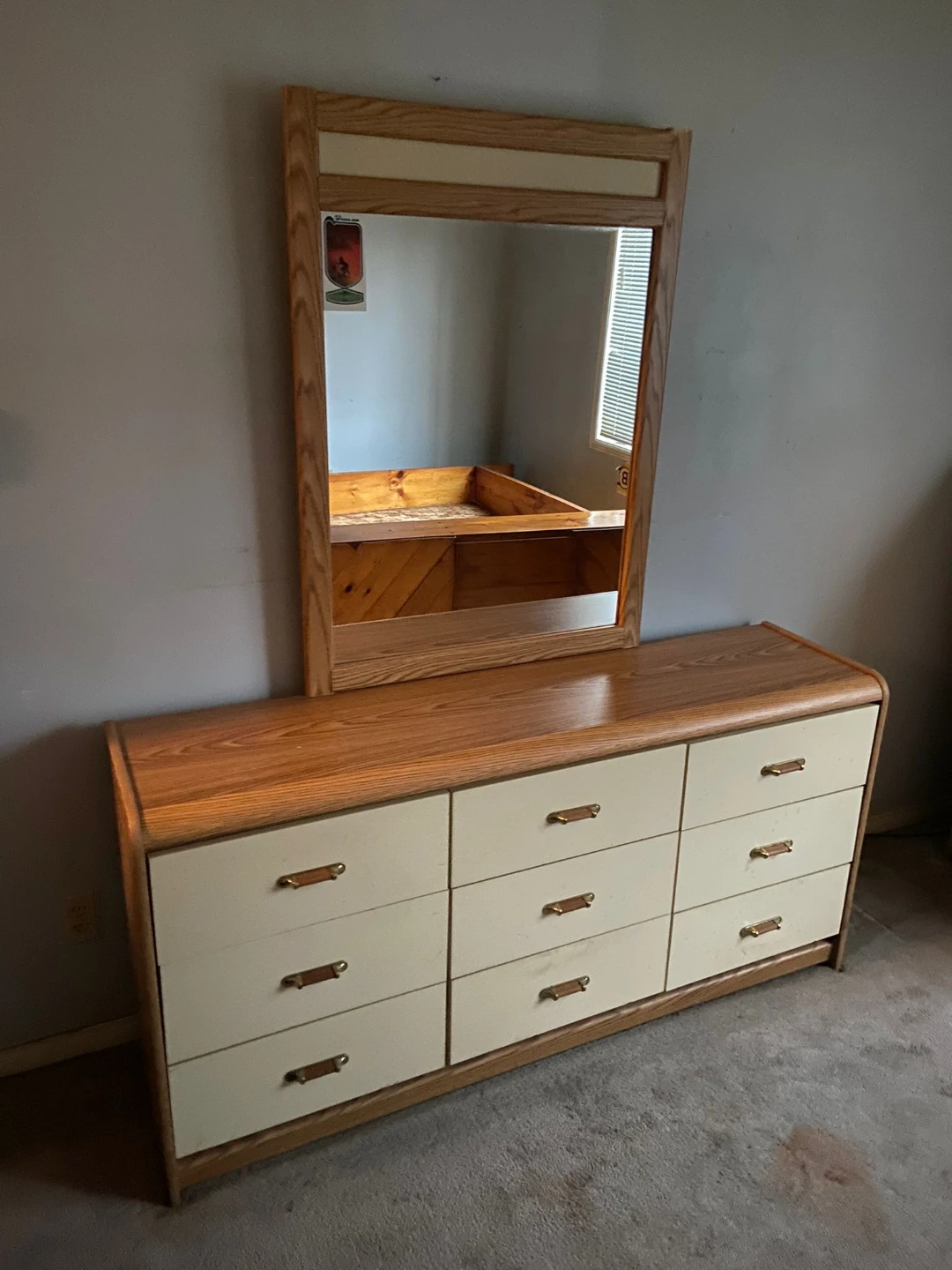 Wood Dresser with Mirror - photo 2