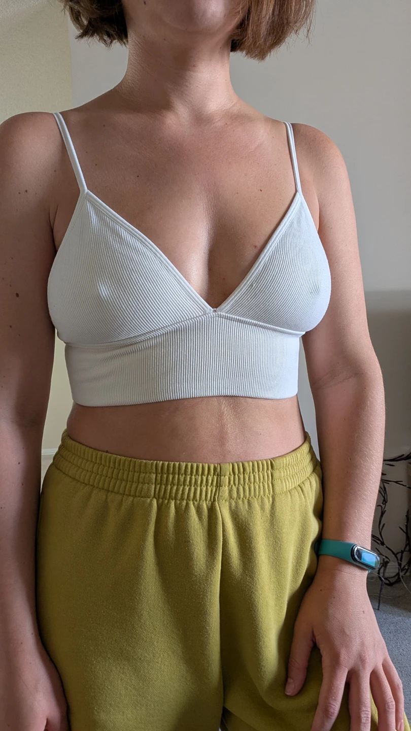 White Ribbed Bralette