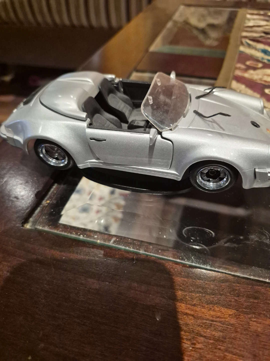 Silver Porsche 911 Convertible Model Car lighter