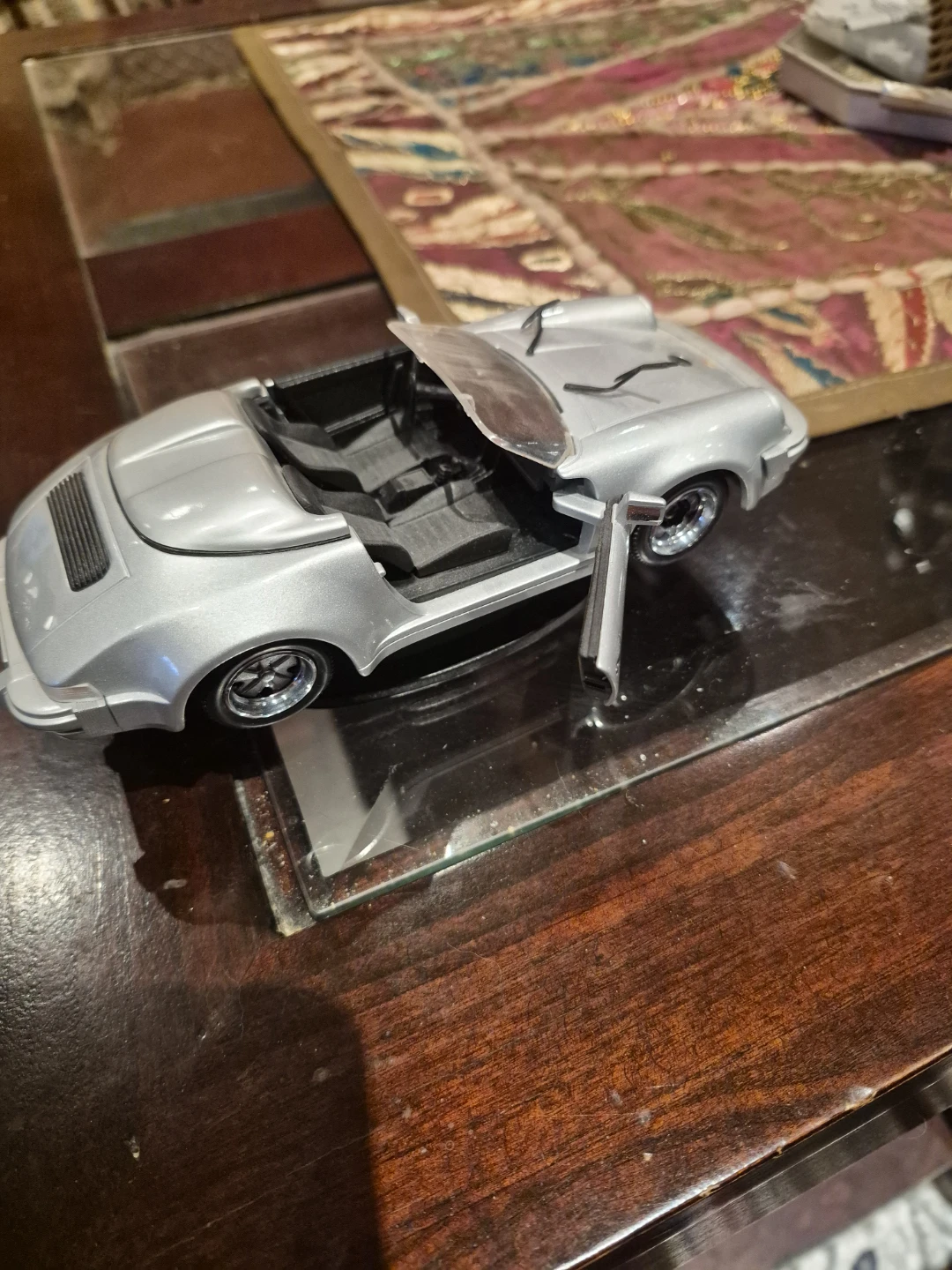 Silver Porsche 911 Convertible Model Car lighter - photo 2