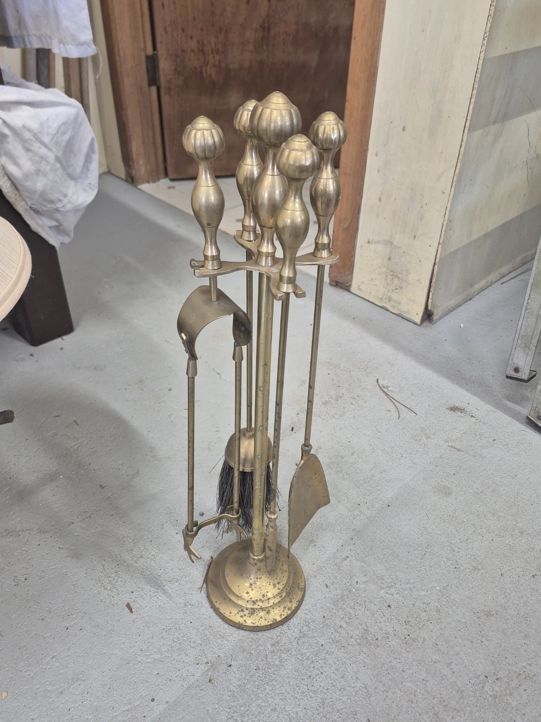 Brass Fireplace Tool Set
