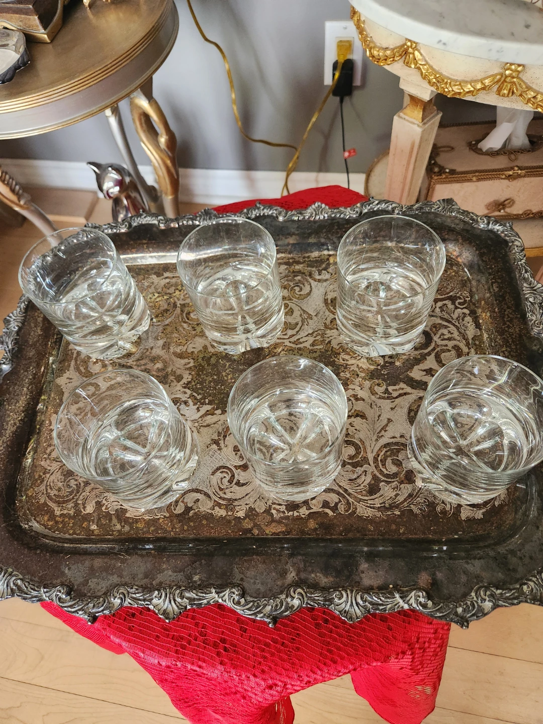 Set of 6 Clear Glass Tumblers - photo 2