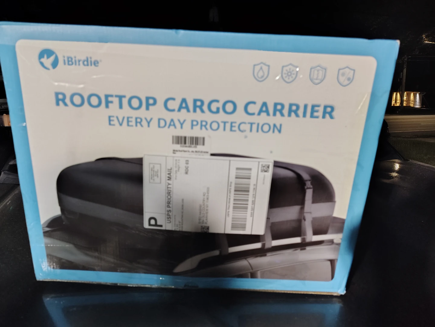 iBirdie Rooftop Cargo Carrier 60" x 37" x 20".