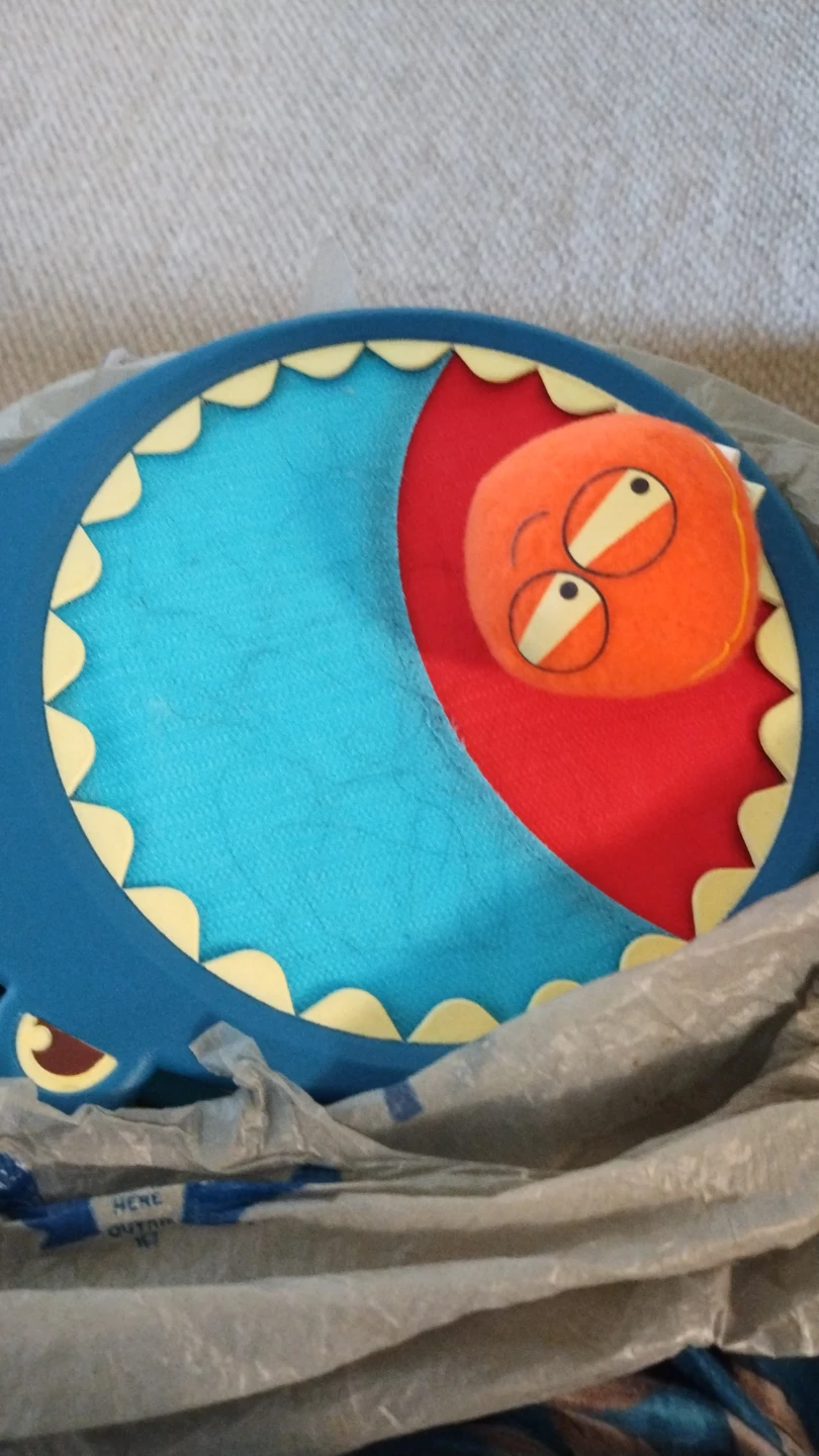 Plush Shark Toy with Orange Ball