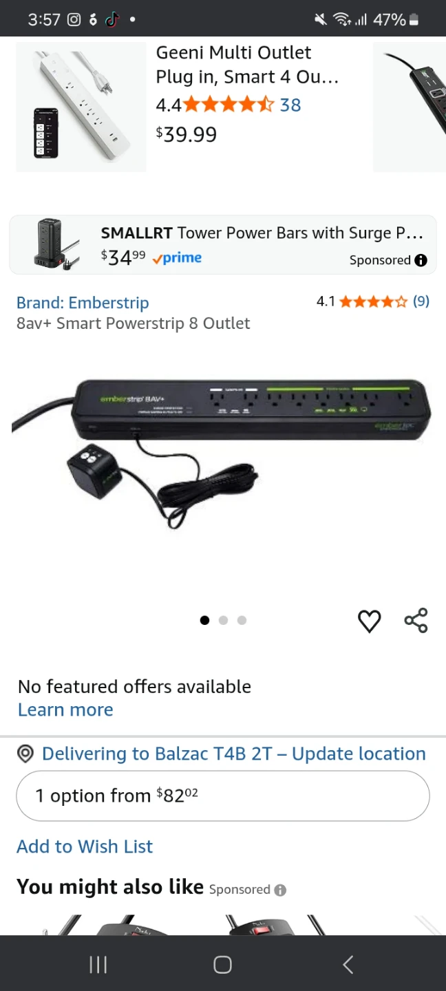 EmberStrip 8AV+ Smart Power Strip - 8 Outlet - photo 2