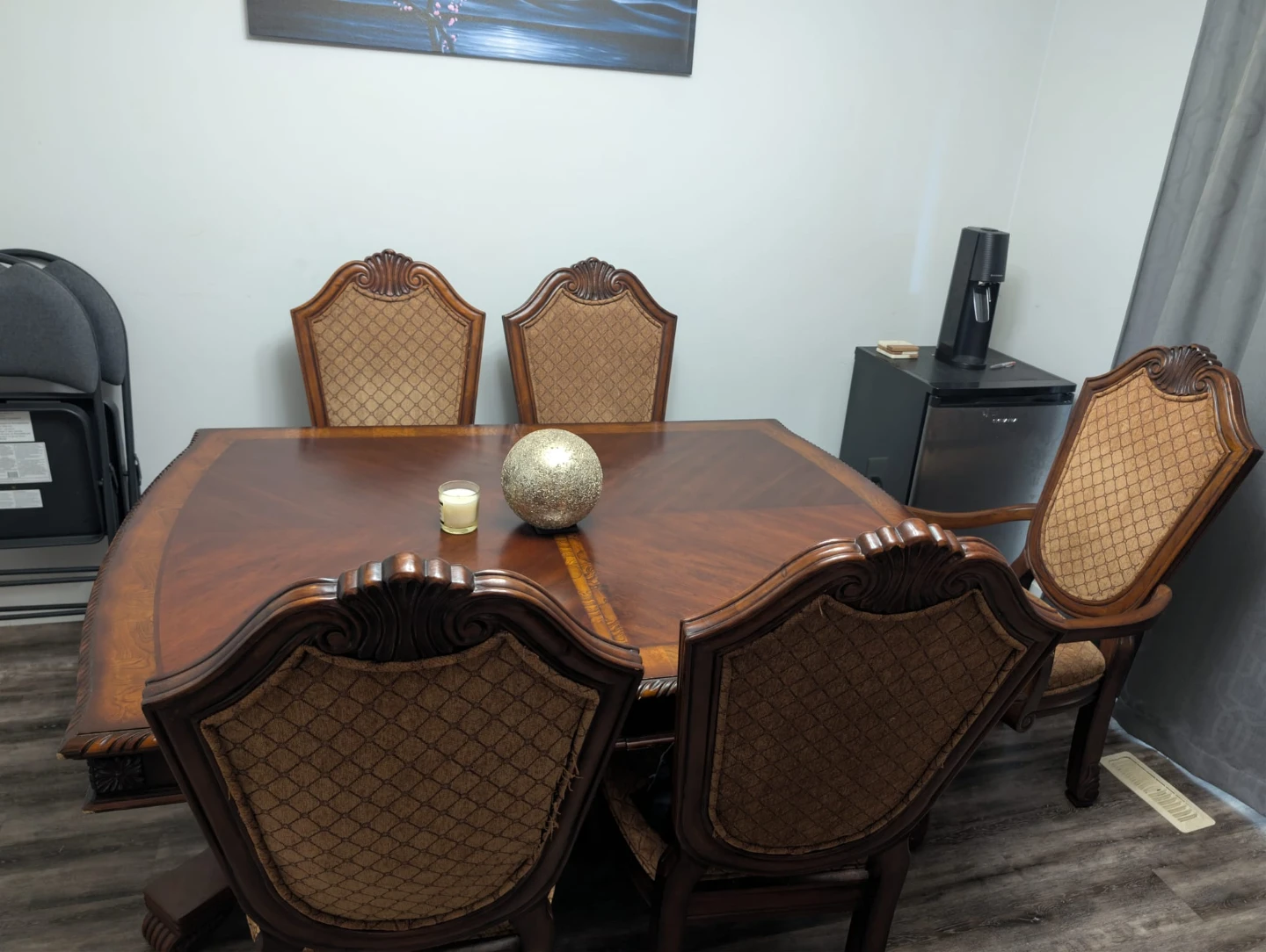 Solid Wood Dining Table with 5 Chairs - photo 2