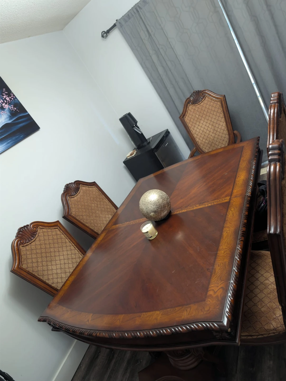 Solid Wood Dining Table with 5 Chairs - photo 3