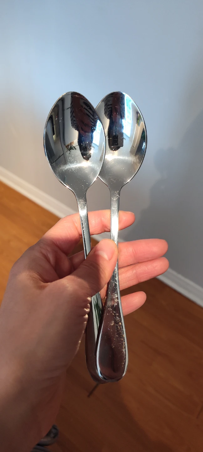 Set of 2 Stainless Steel Spoons