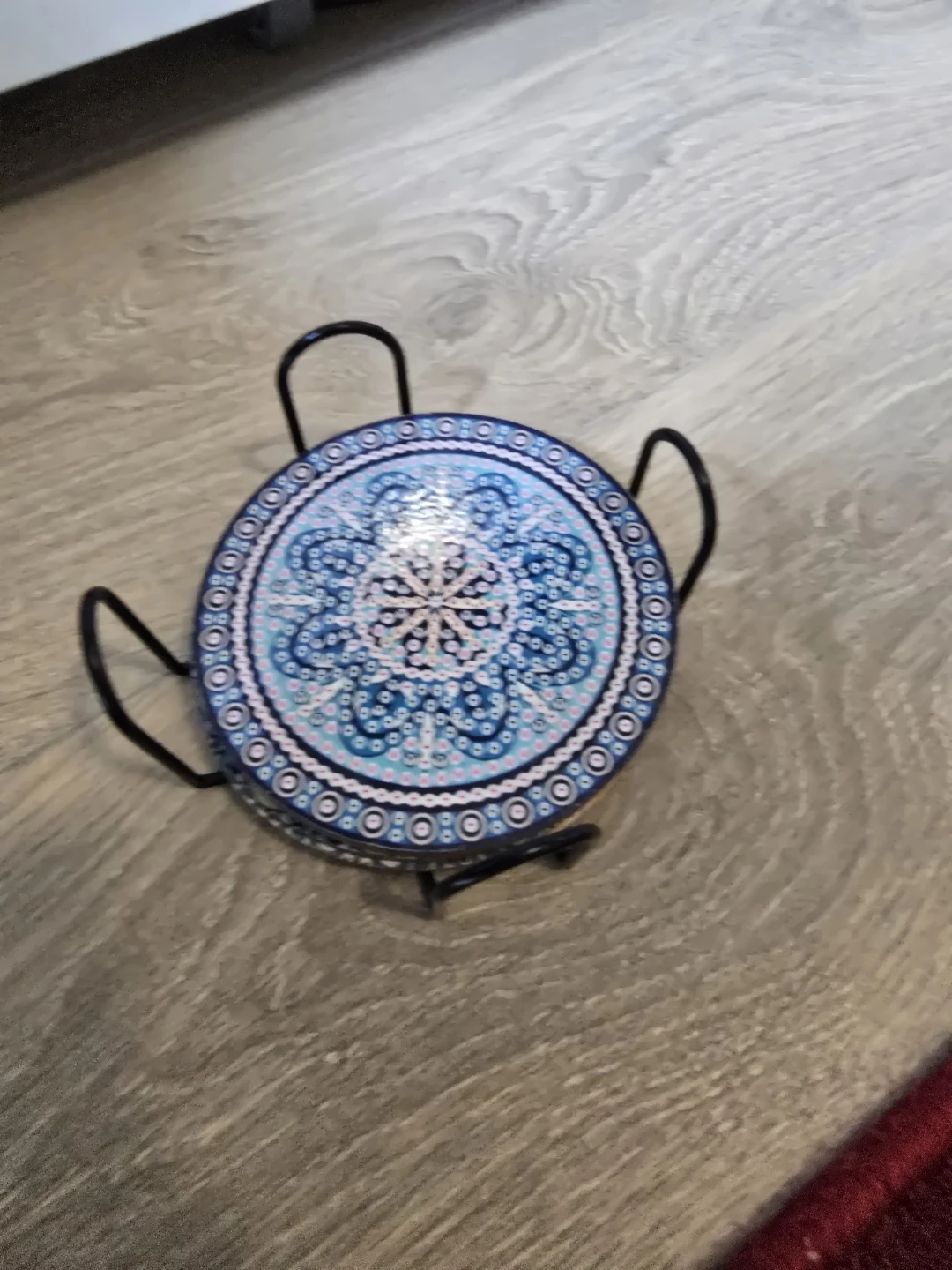 Set of 7 Mandala Coasters with Holder - photo 2