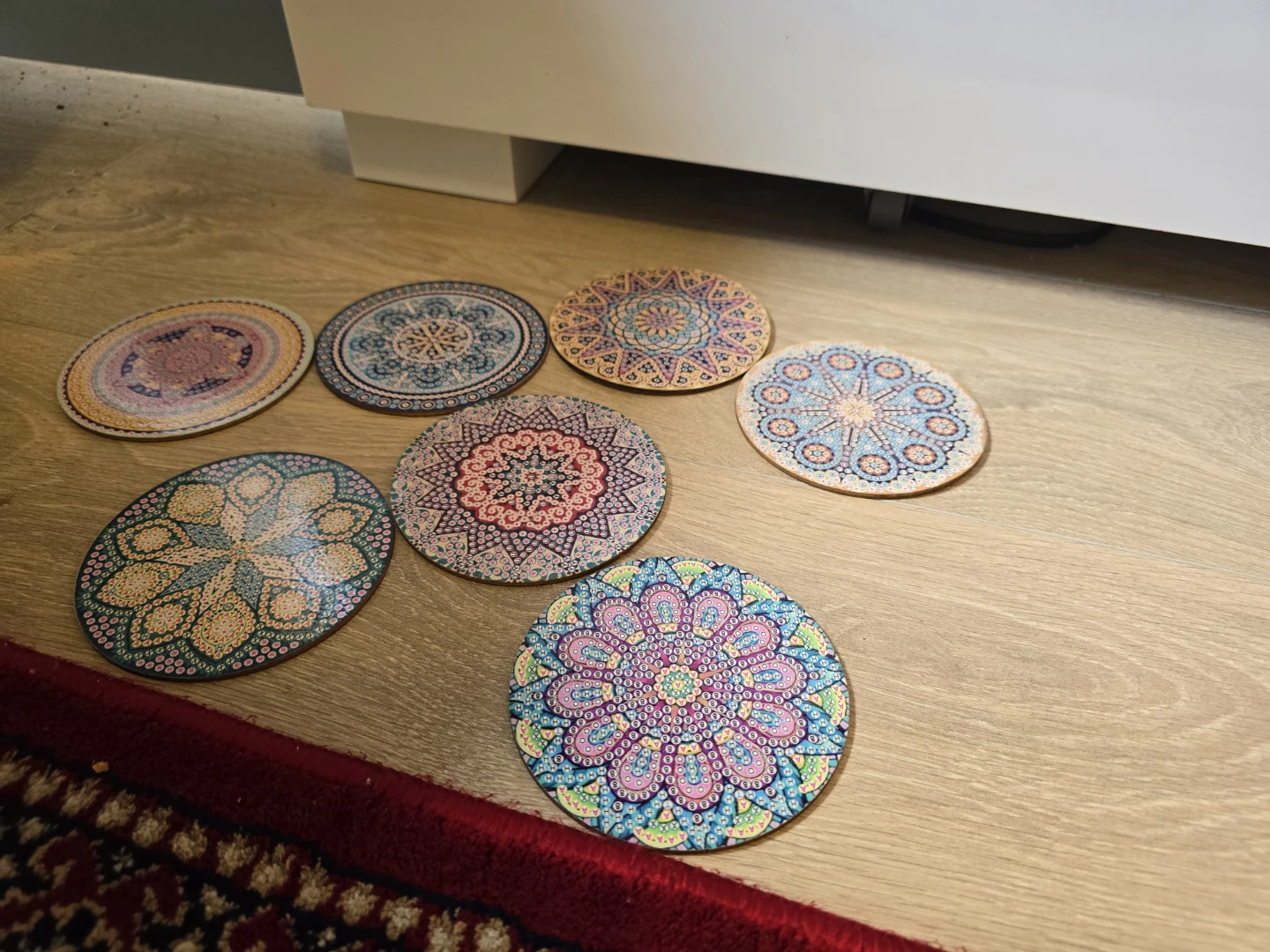Set of 7 Mandala Coasters with Holder - photo 3