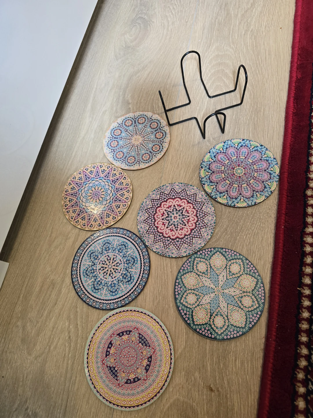 Set of 7 Mandala Coasters with Holder - photo 4