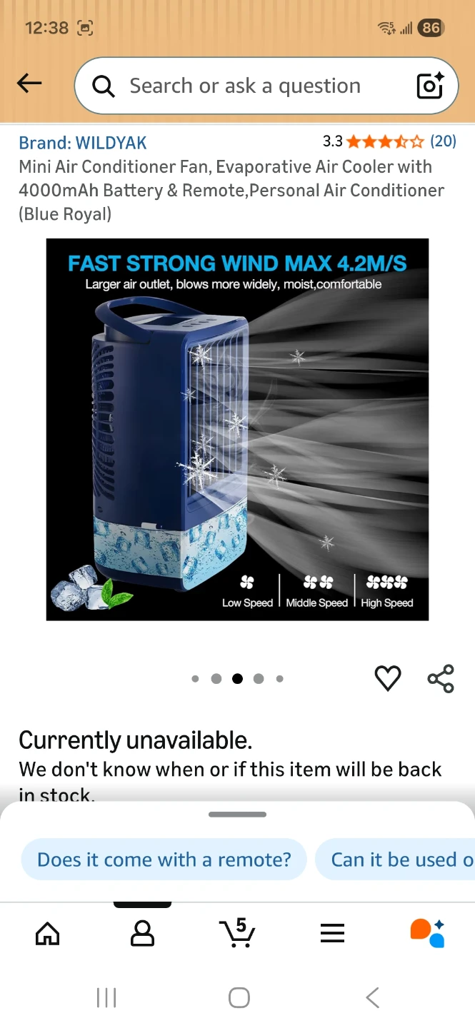 WILDYAK Mini Air Conditioner Fan - photo 5