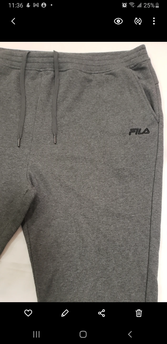 Brand new Men's Fila Sweatpants Gray Size XXL - photo 2
