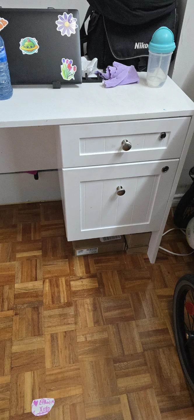 White Desk with Drawers