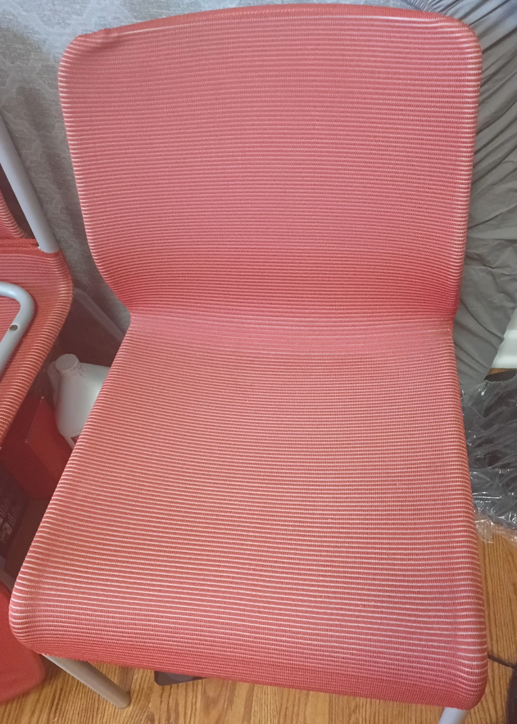 Red Fabric mash Chairs can be outdoor chairs