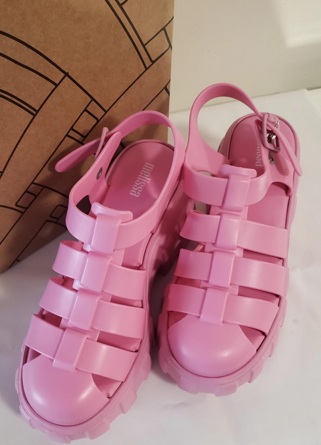 Brand new Mellisa Megan PINK Rose Sandals - photo 4